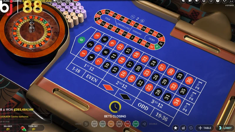 Hướng dẫn luật đặt cược Roulette BJ88